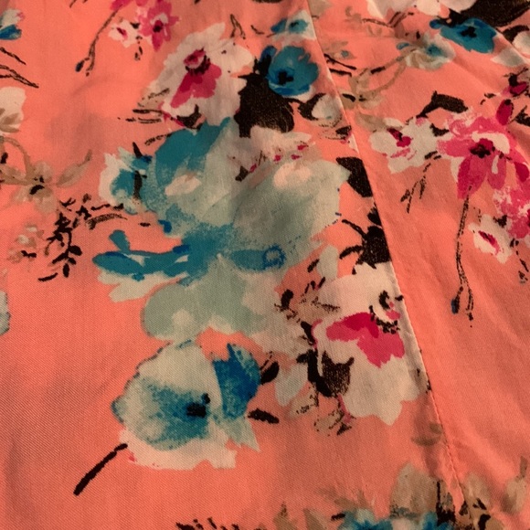 Pink and Blue Floral High Low Romper - Picture 3 of 5